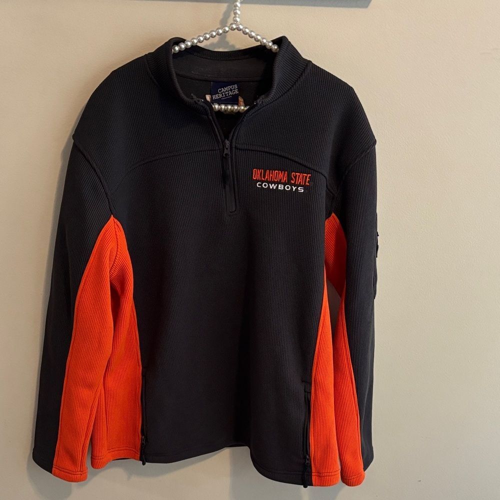 Campus Heritage Oklahoma state cowboys 1/4 zip pullover size xl